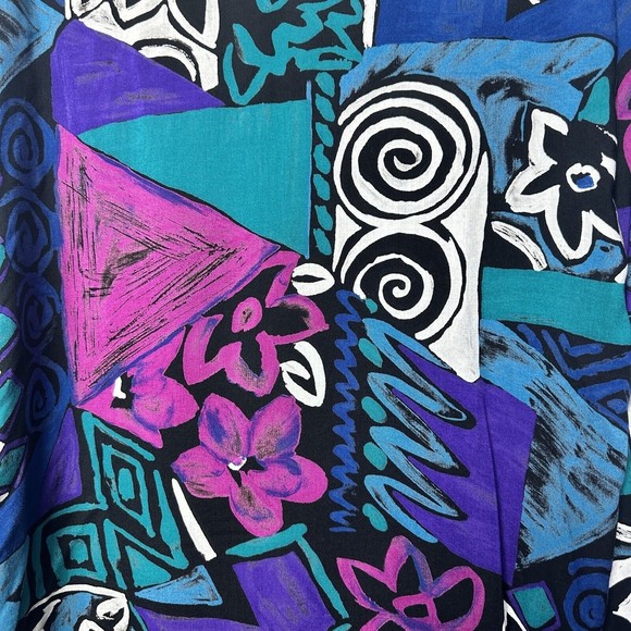 Jeri Marque Top Size 12 Blouse Longsleeve Button Up Bishop Peasant Sleeve Collar - Picture 6 of 12